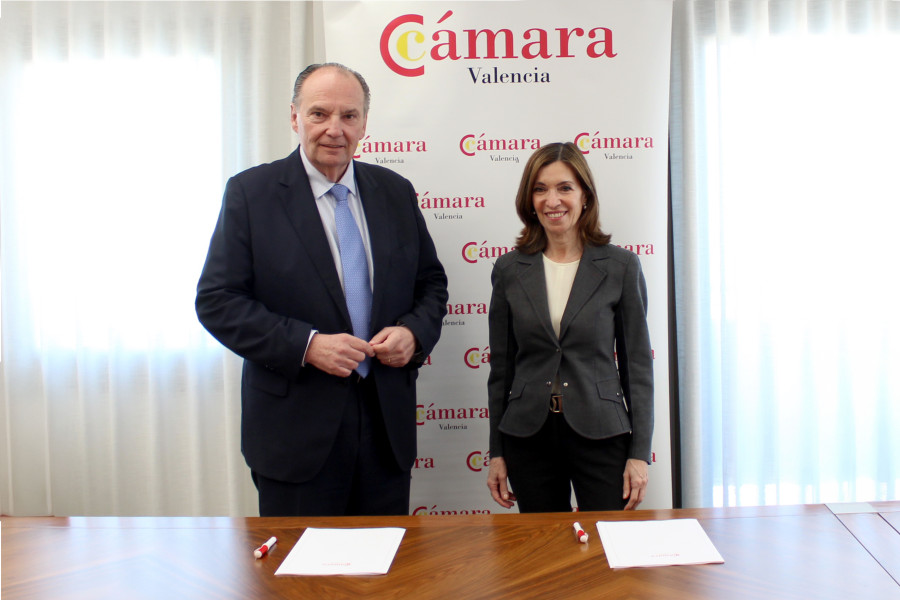 Cel José Vicente Morata y Ana González, presidentes de Cámara de Valencia y CEL